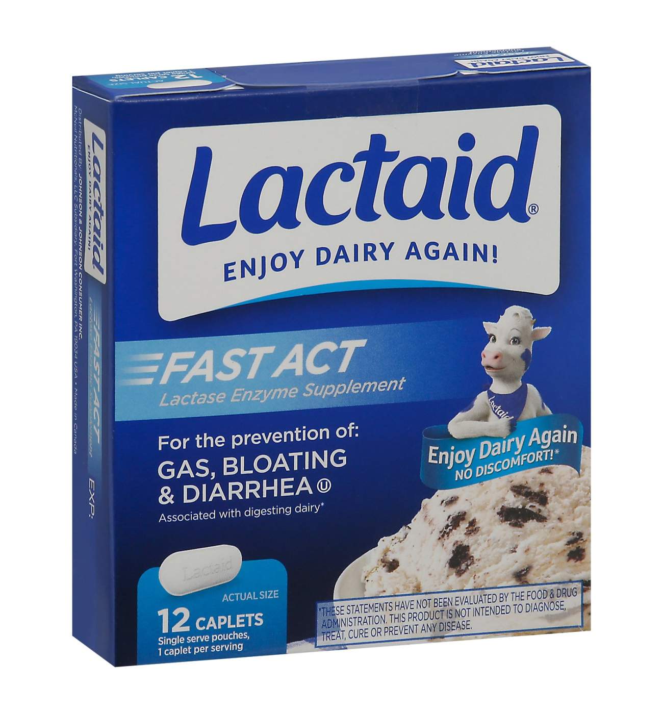 Lactaid Fast Act Lactose Intolerance Caplets, Travel Packs; image 1 of 7