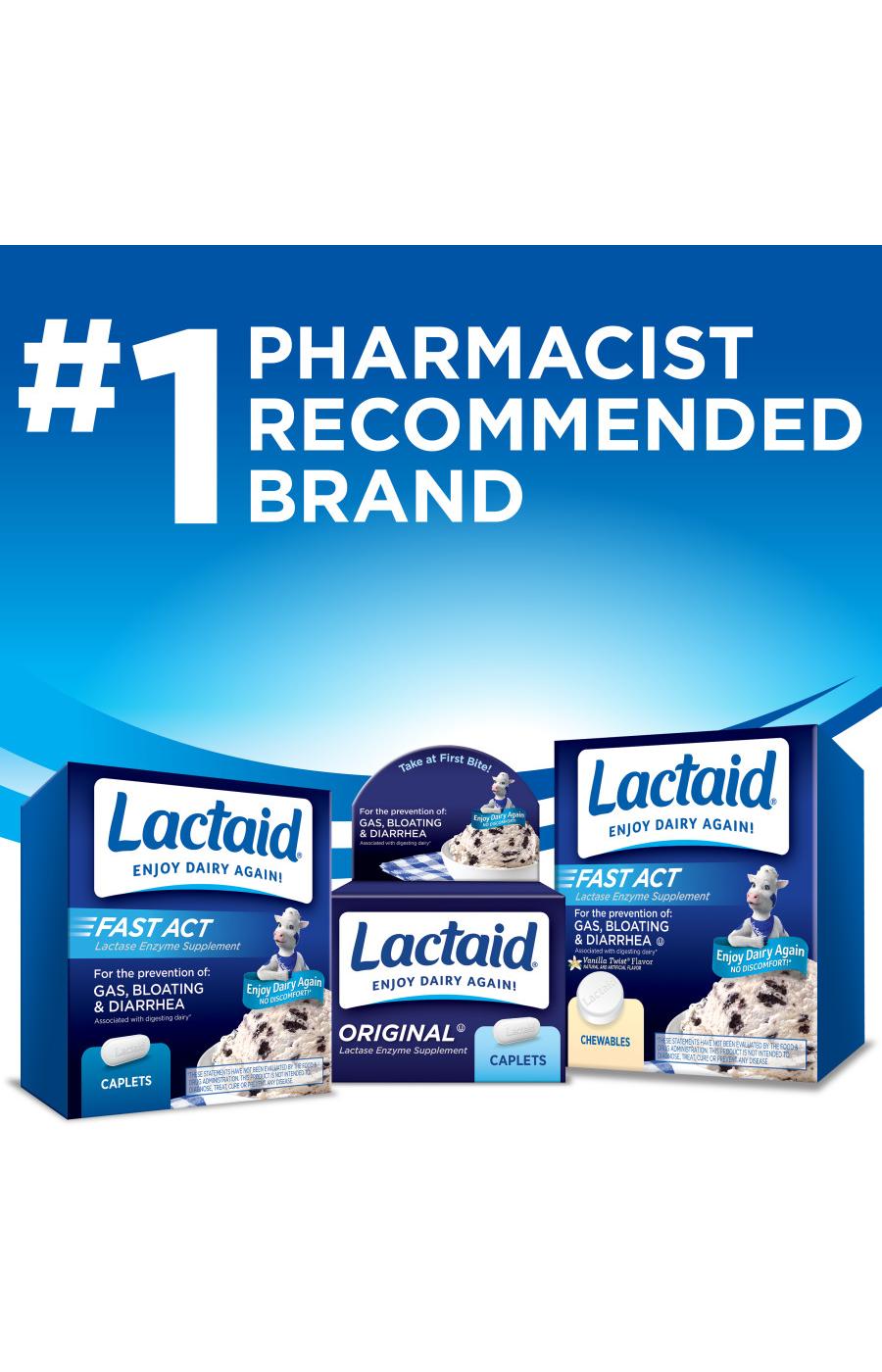 Lactaid Fast Act Lactose Intolerance Caplets, Travel Packs; image 7 of 7