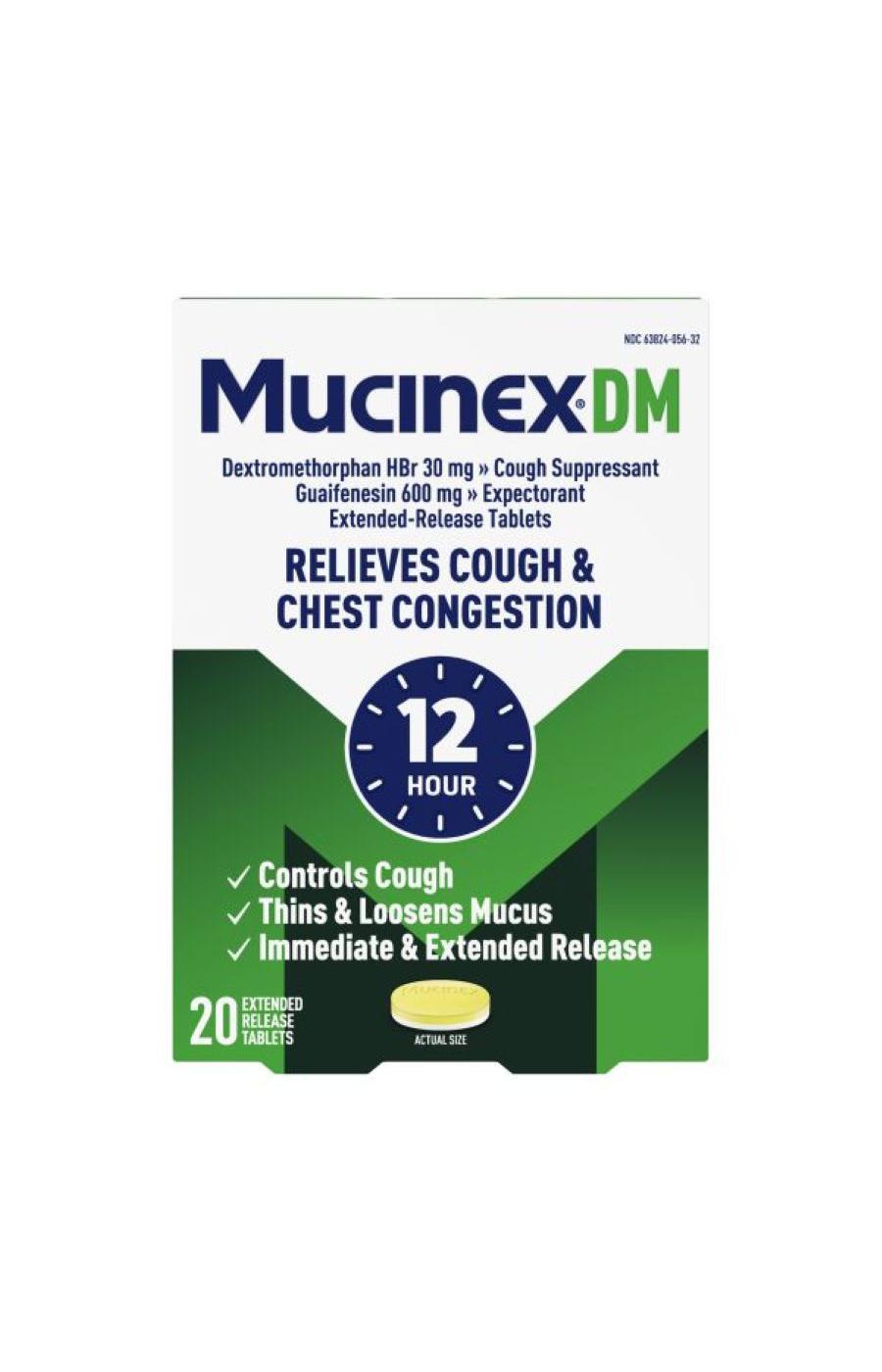 Mucinex DM 12 Hour Cough & Chest Congestion Relief Tablets; image 1 of 4