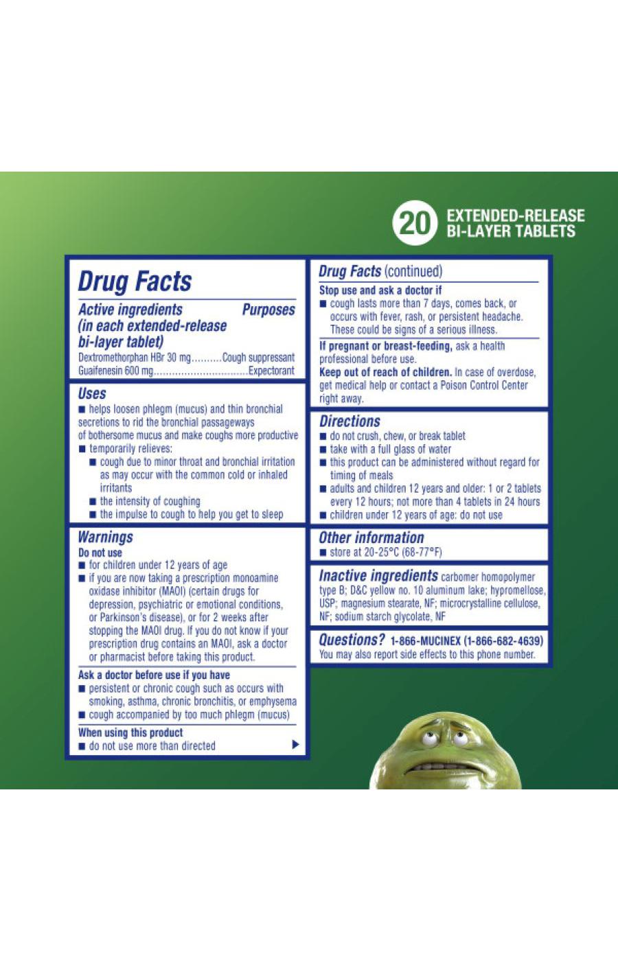 Mucinex DM 12 Hour Cough & Chest Congestion Relief Tablets; image 3 of 4