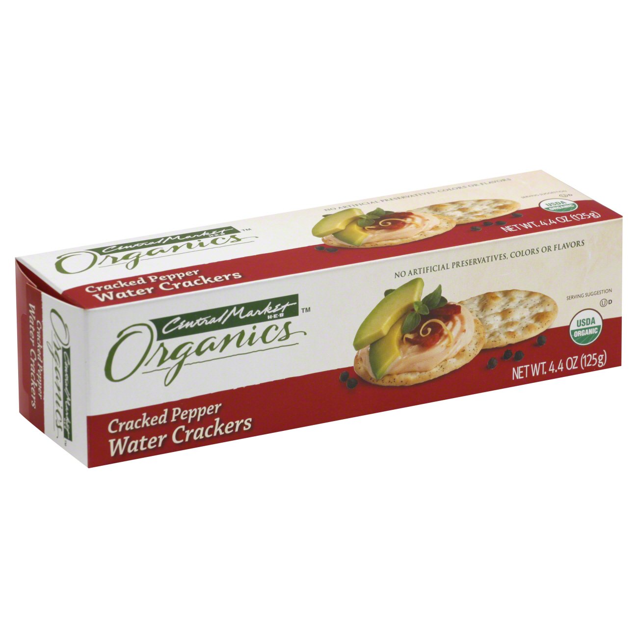 Central Market Organics Cracked Pepper Water Crackers Shop Crackers & Breadsticks at HEB