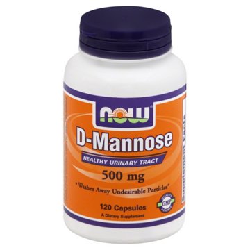 NOW D-Mannose 500 mg Capsules, 120 ct