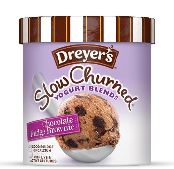 Dreyer's Slow Churned Yogurt Blends Chocolate Fudge Brownie Frozen