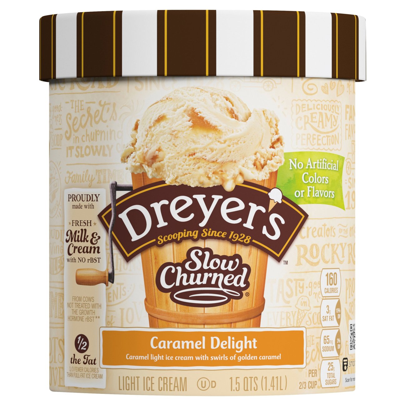 Dreyer's Slow Churned Caramel Delight Light Ice Cream Shop Ice cream