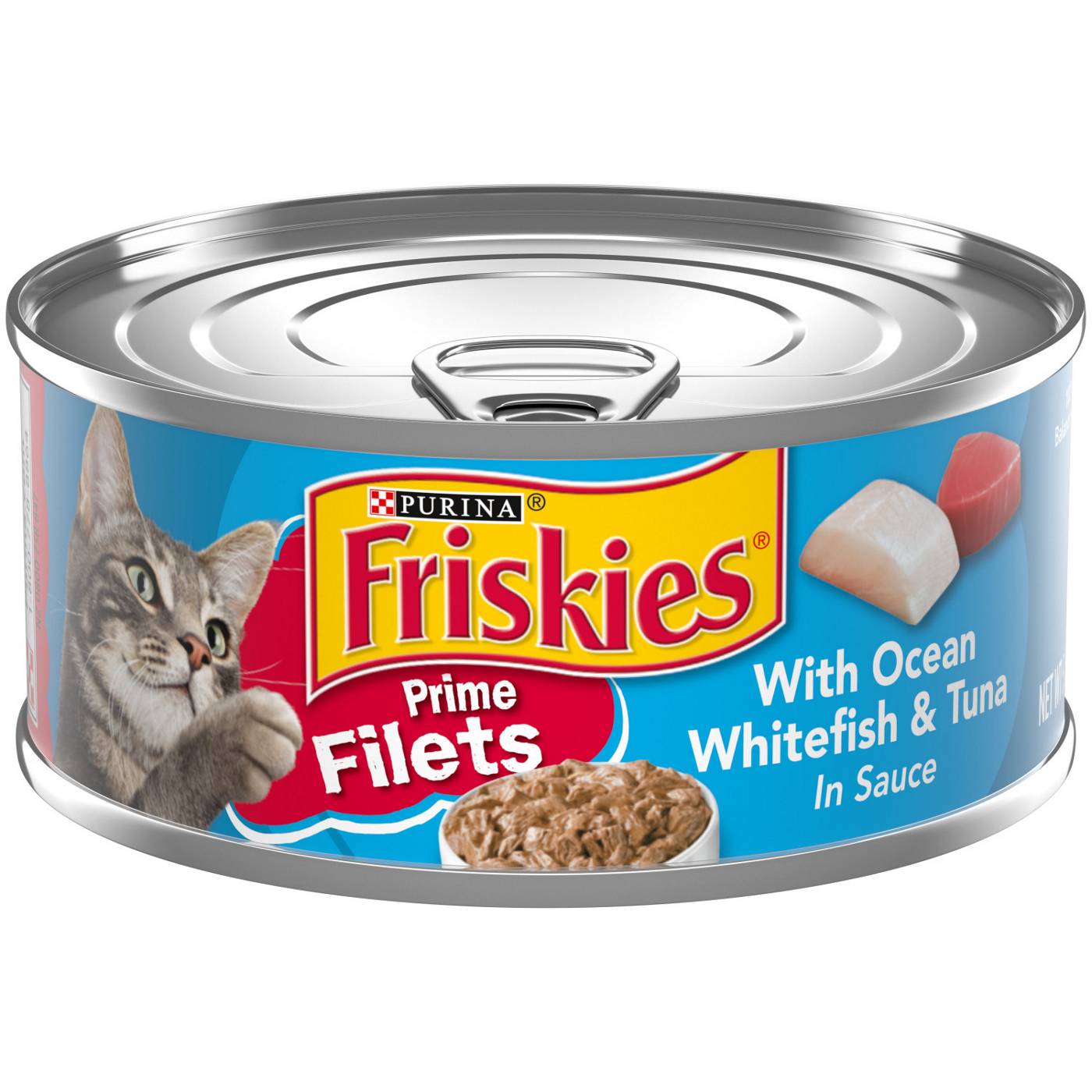Friskies Purina Friskies Wet Cat Food, Prime Filets With Ocean Whitefish & Tuna in Sauce; image 1 of 6