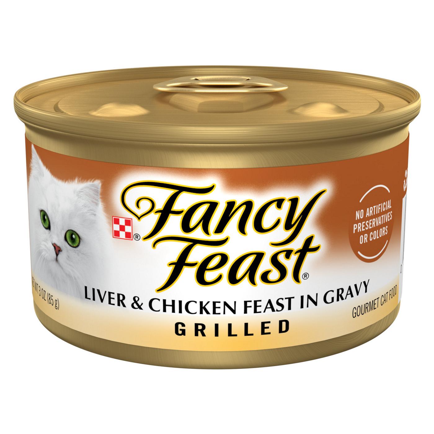 Fancy Feast Purina Fancy Feast Grilled Wet Cat Food Liver and Chicken Feast in Wet Cat Food Gravy; image 1 of 6