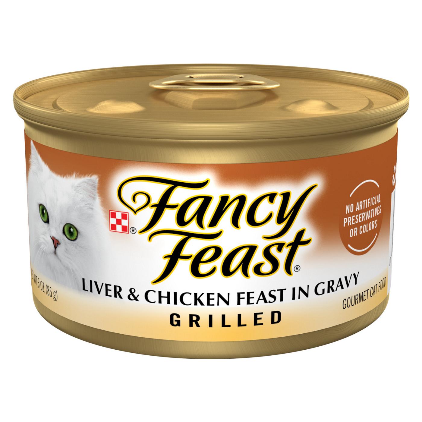 Purina Fancy Feast Grilled Wet Cat Food Liver and Chicken Feast in Wet Cat Food Gravy; image 1 of 6