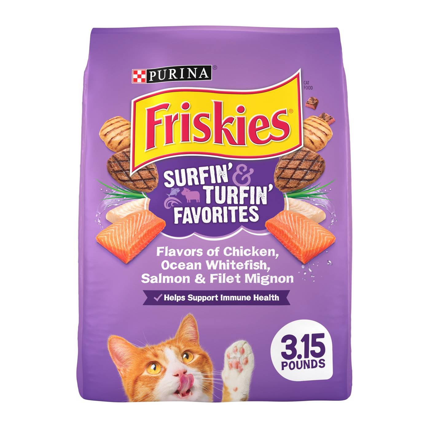 Friskies Purina Friskies Dry Cat Food, Surfin' & Turfin' Favorites; image 1 of 9