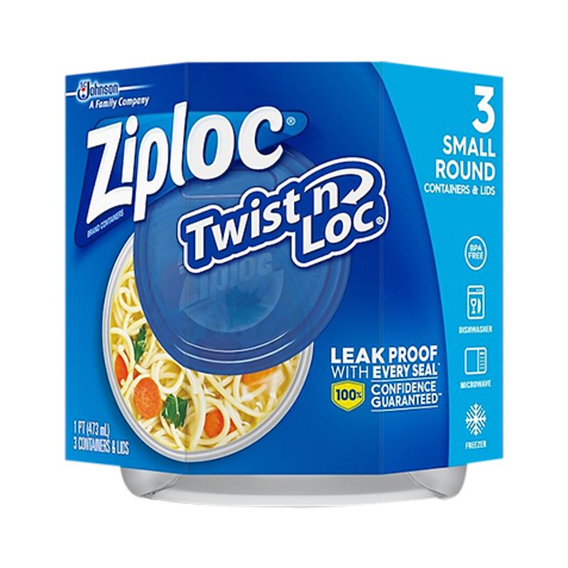 Ziploc Twist N Loc Small Round, Ziploc Round Containers