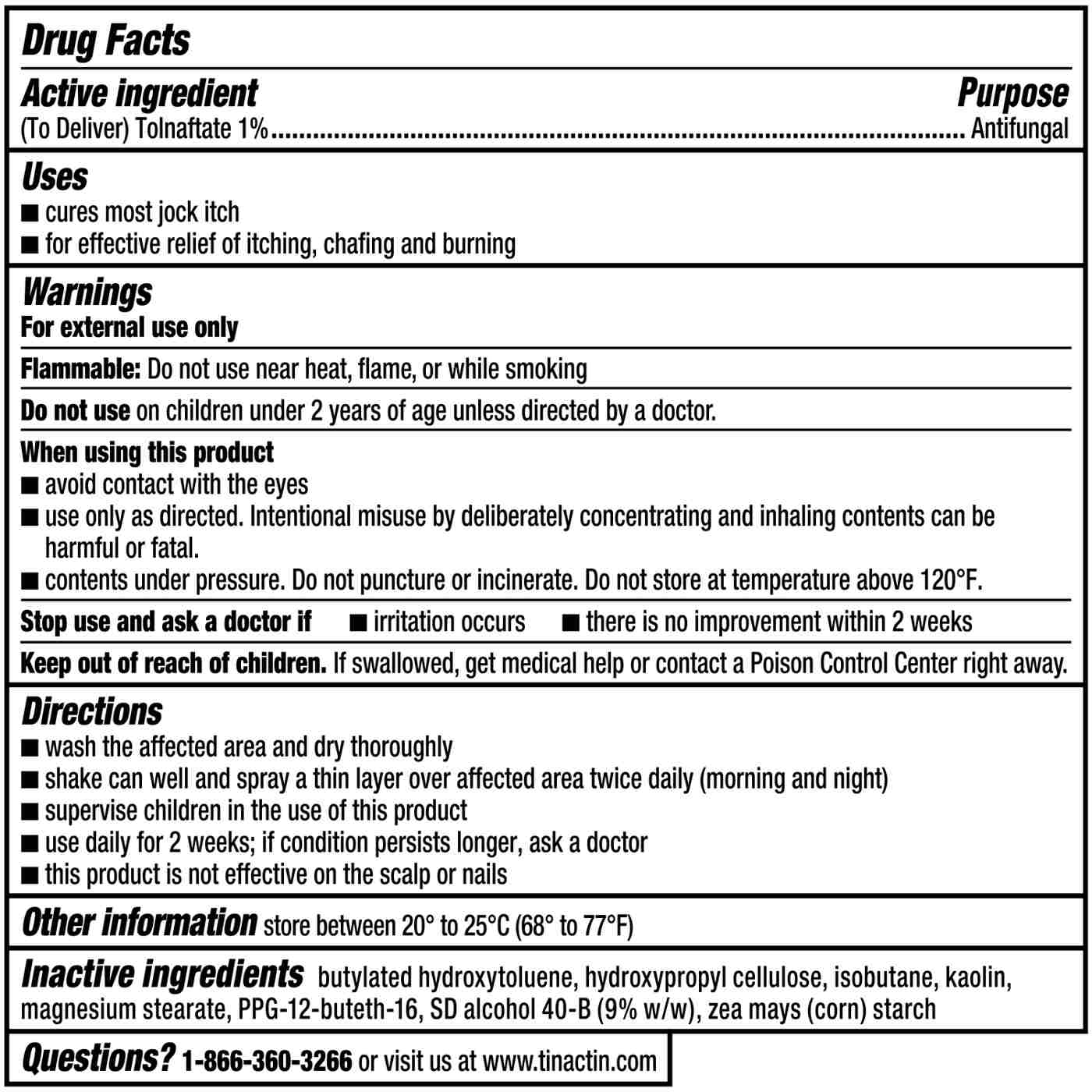 Tinactin Antifungal Jock Itch Powder Spray Shop Skin & scalp