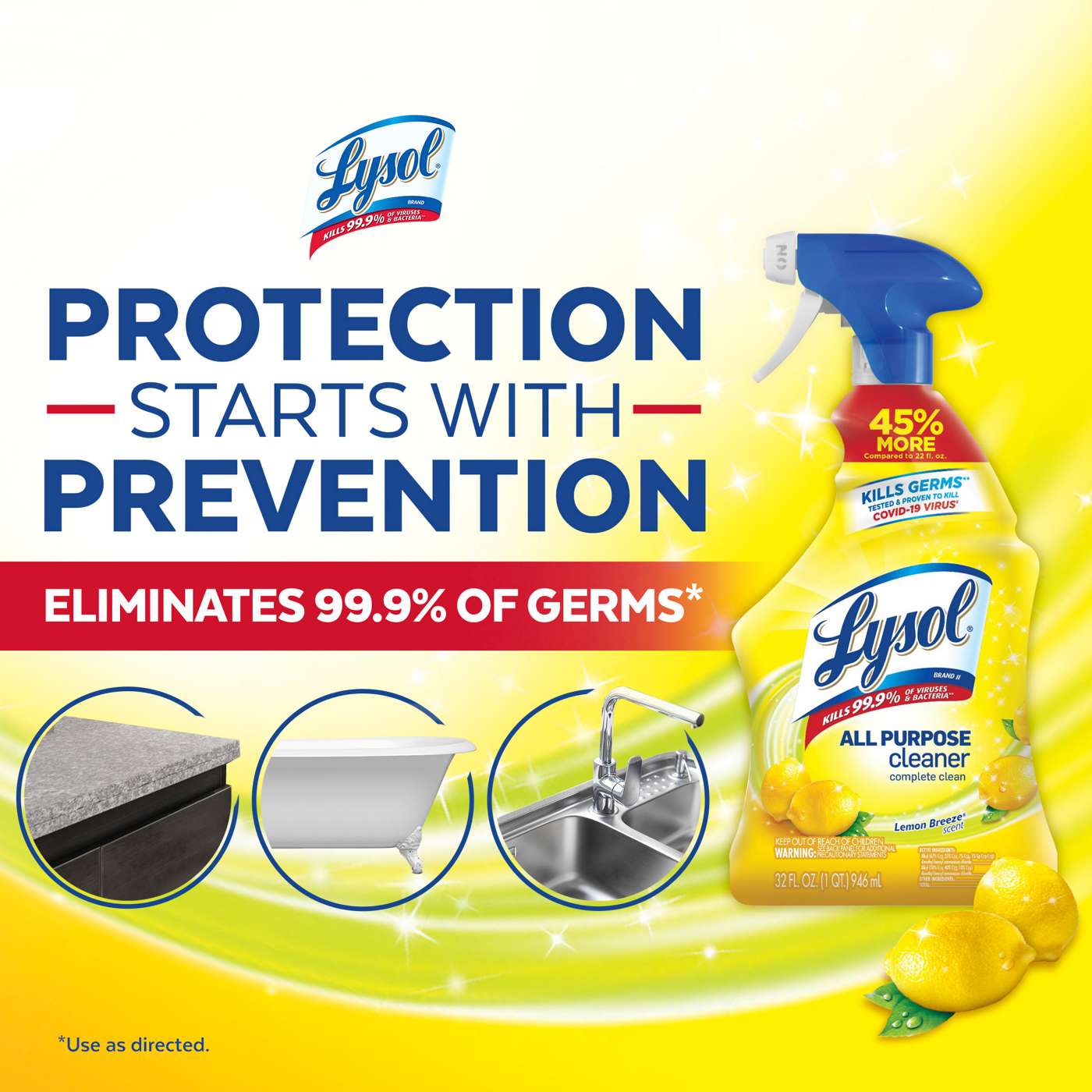 Lysol Lemon Breeze All Purpose Cleaner Spray - Shop All Purpose