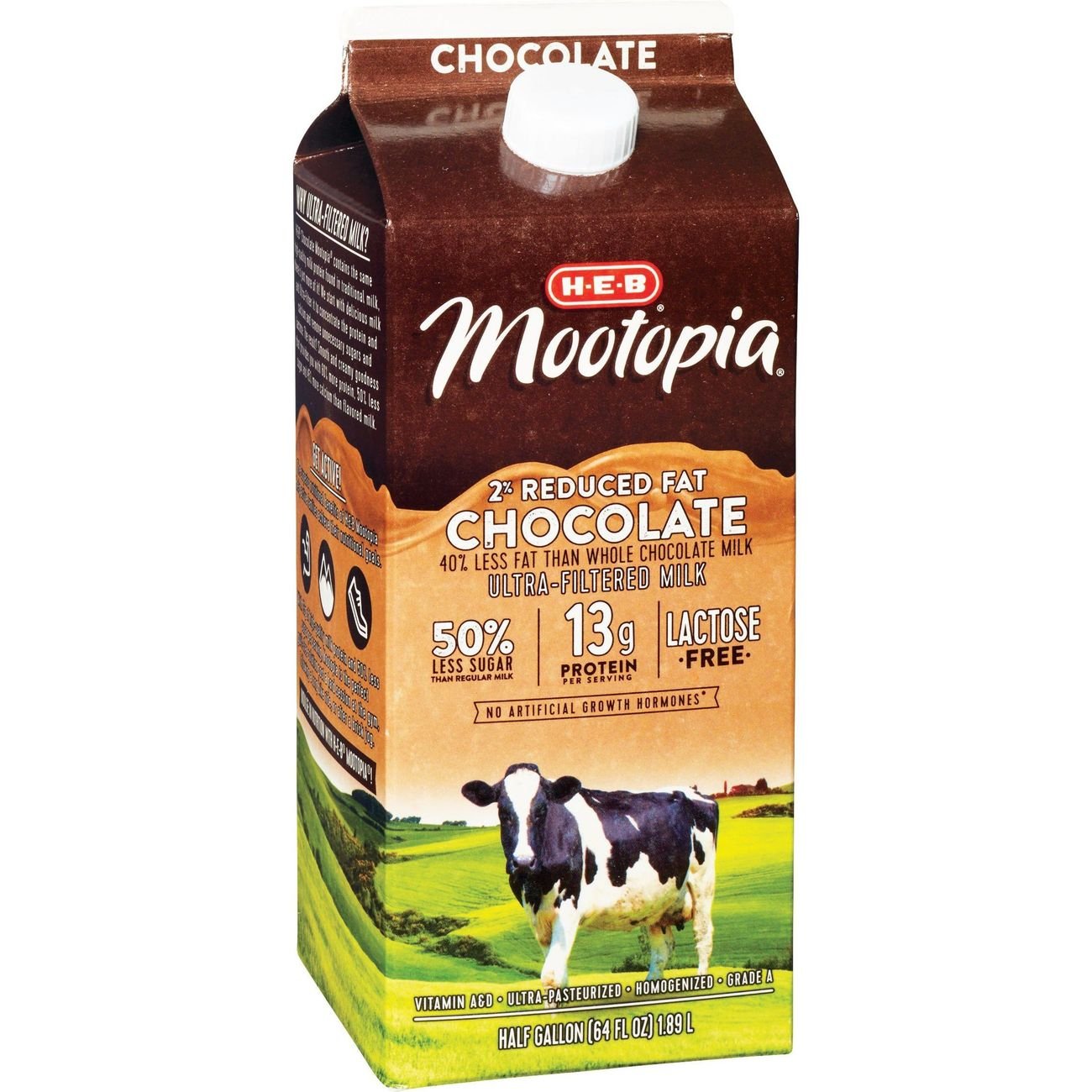 HEB Mootopia LactoseFree Reduced Fat 2 Chocolate Milk Shop Milk