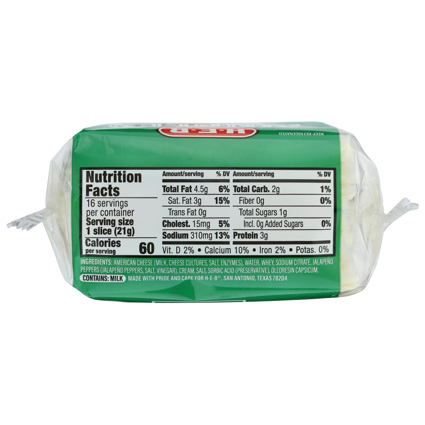 H-E-B Singles Pepper Jack Sliced Cheese, 16 ct; image 2 of 3