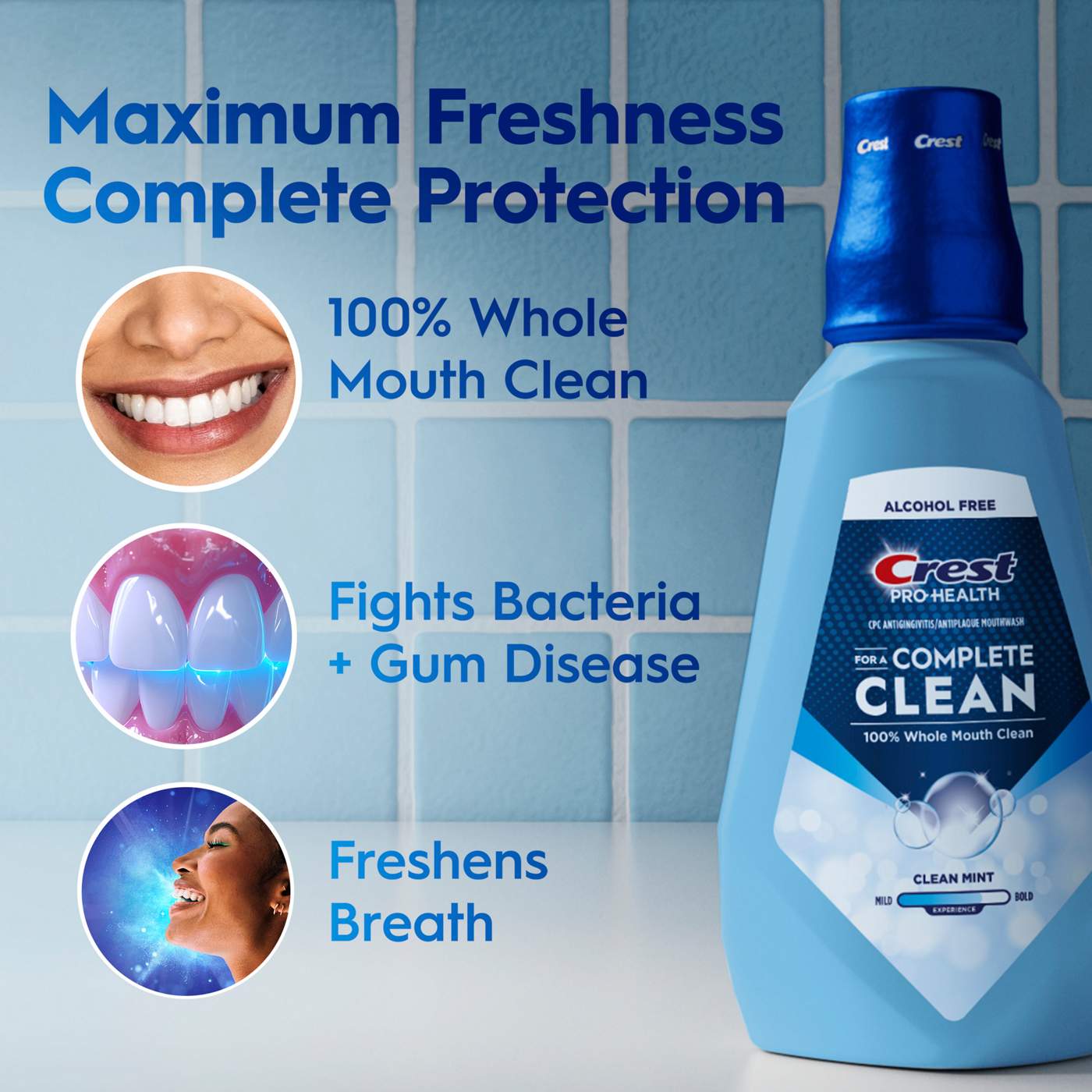 Crest Pro-Health Multi-Protection Mouthwash - Clean Mint; image 8 of 9