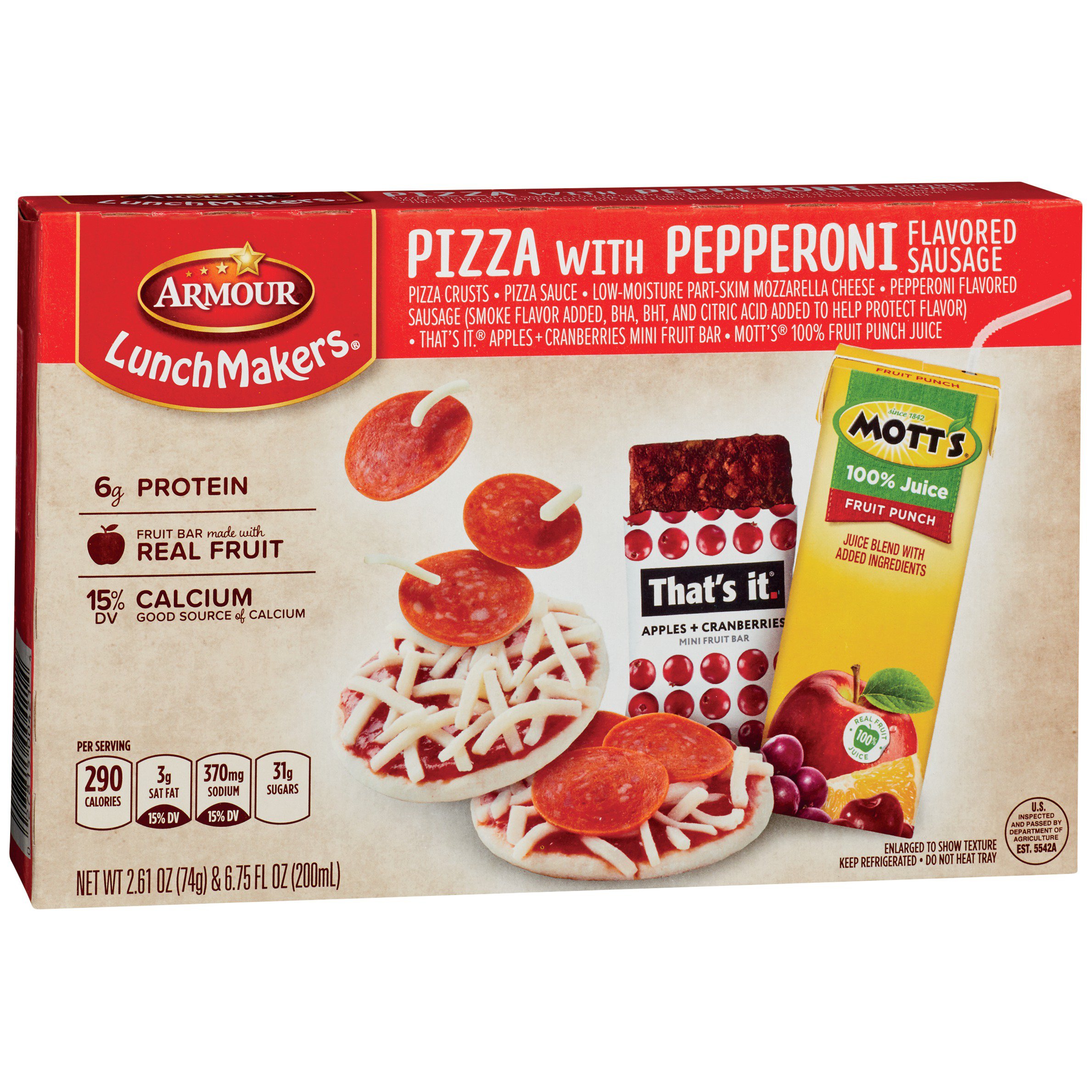 Armour Lunchmakers Pepperoni Pizza with Drink Shop Snack Trays at HEB