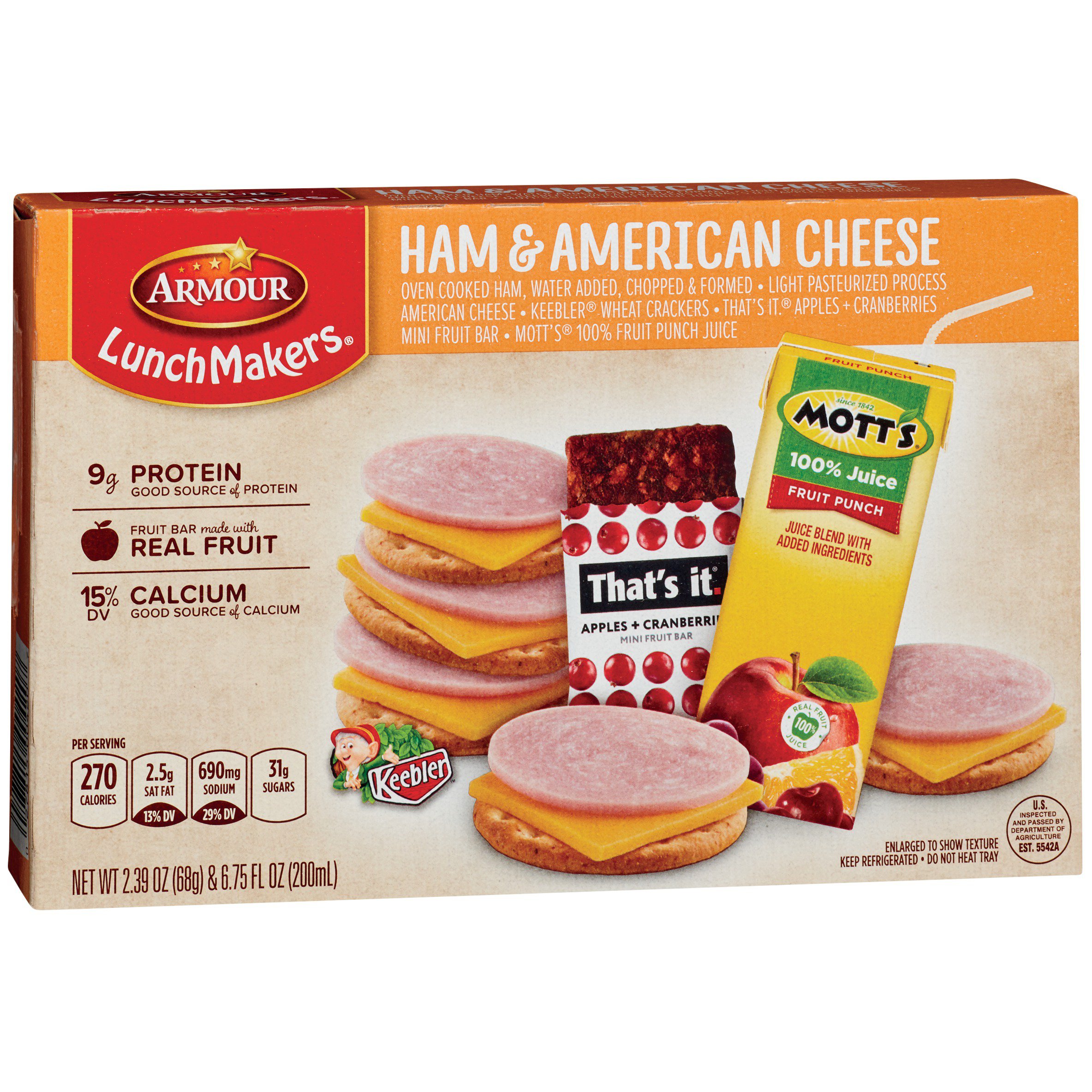Armour Lunchmakers Ham and American Cheese Crackers with Drink Shop