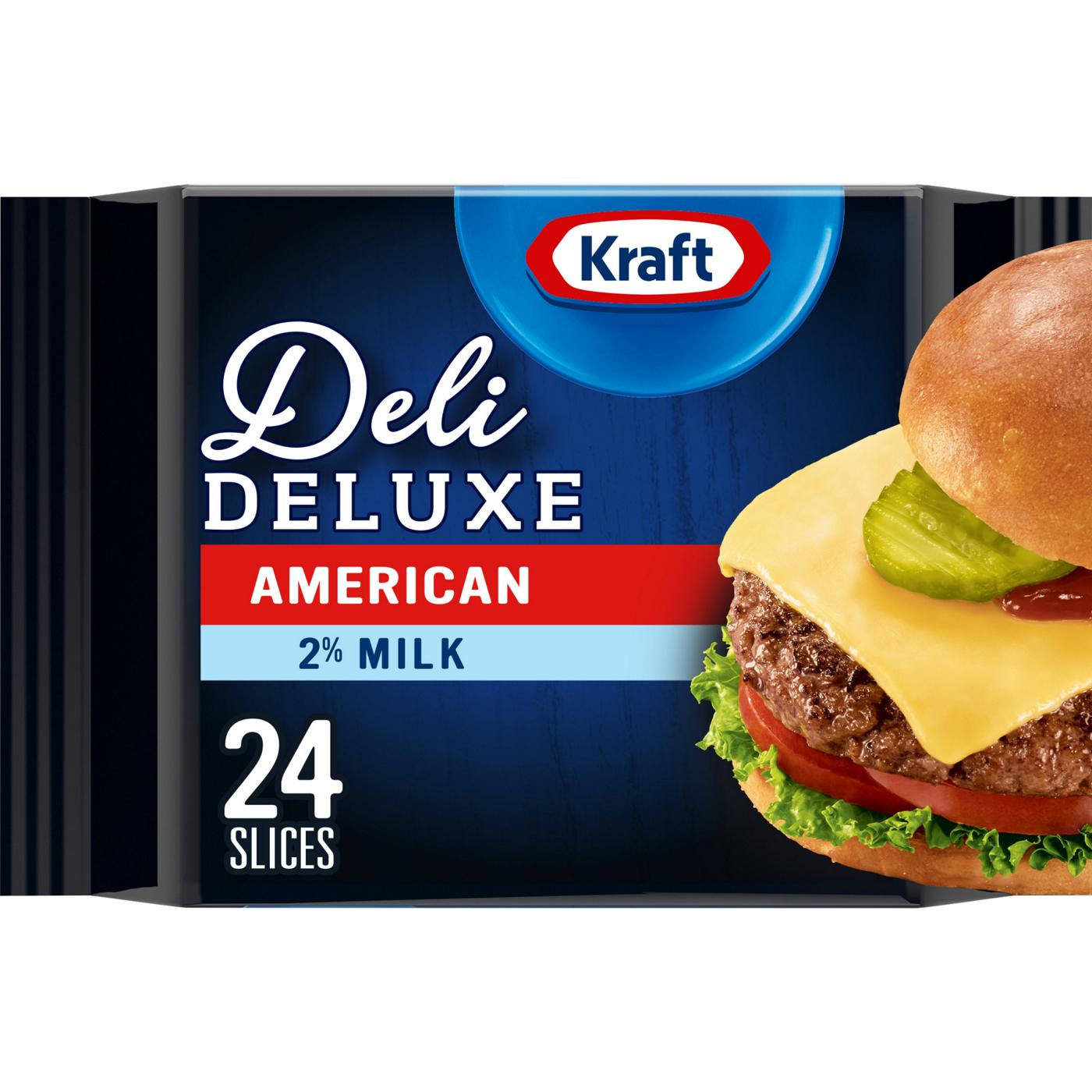 Kraft Deli Deluxe Reduced Fat American Cheese, Slices; image 1 of 6