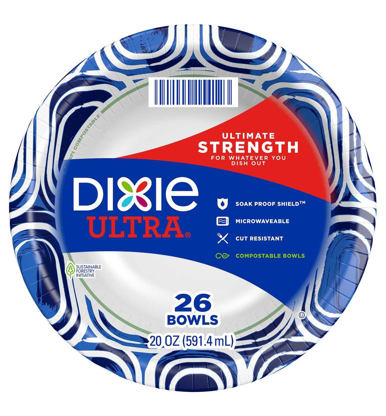 Dixie Ultra Printed 20 oz Paper Bowls; image 1 of 2