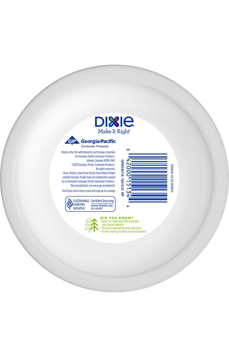 Dixie Everyday Printed 10 oz Paper Bowls; image 2 of 2