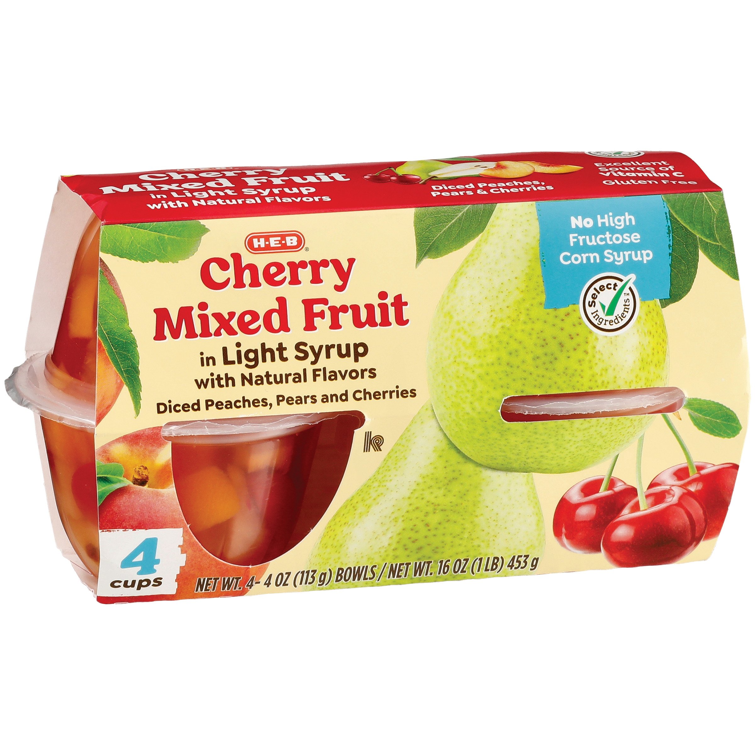 H-E-B Cherry Mixed Fruit In Light Syrup - Shop Fruit At H-E-B