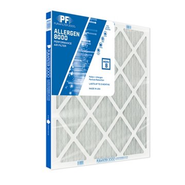 Purafilter 2000 Allergen 8000 Performance Air Filter, 16" x 25" x 1"