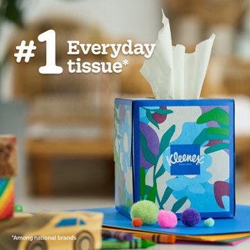 Kleenex Trusted Care Facial Tissues Flat Box 2 Ply, 160 ct