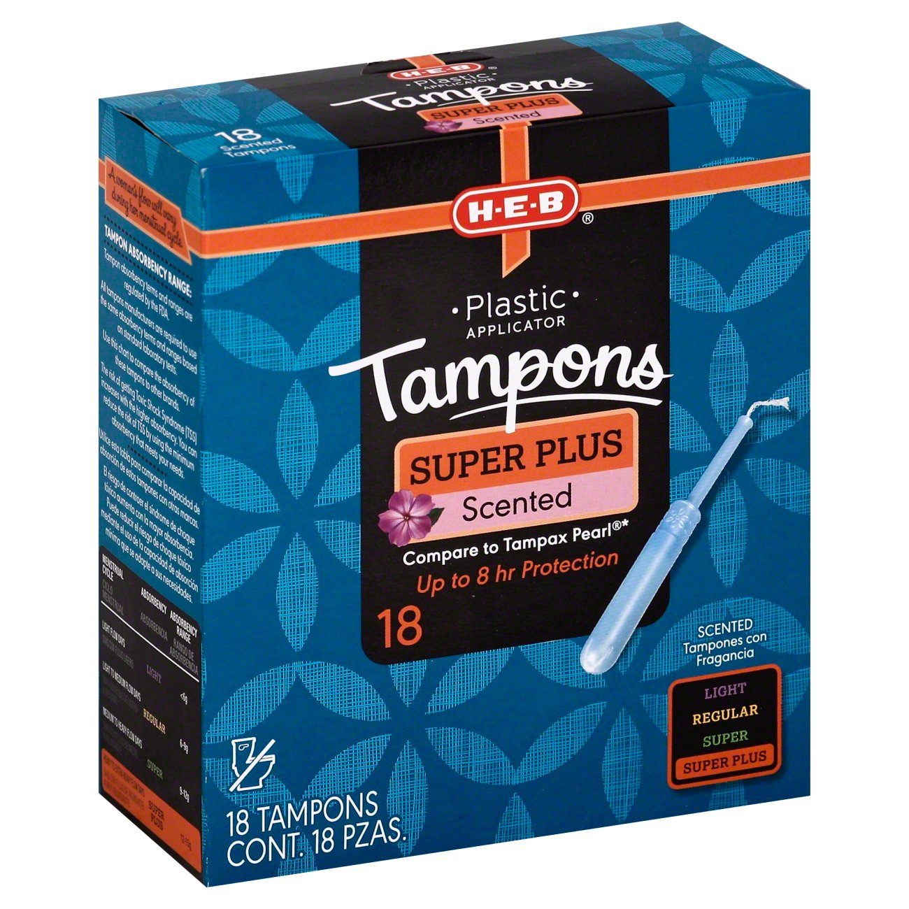 H-E-B Plastic Super Plus Scented Tampons