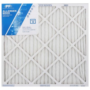 Purafilter 2000 Allergen 8000 Performance Air Filter, 24" x 24" x 1"