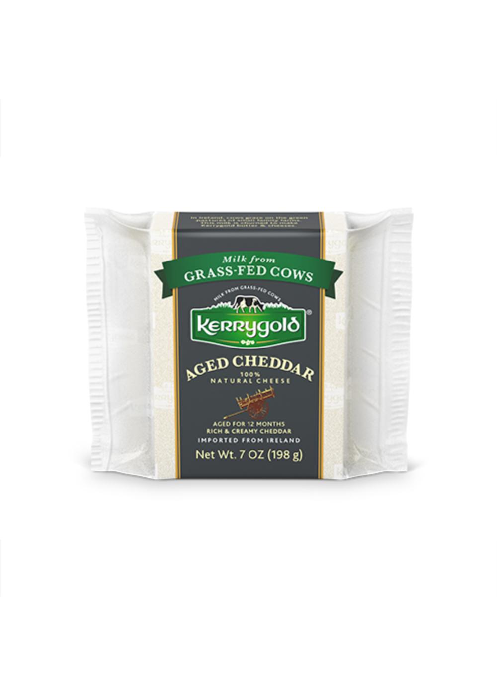 Kerrygold Grass-Fed Aged Irish Cheddar Cheese; image 1 of 4