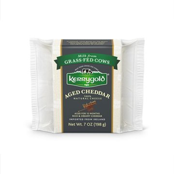 Kerrygold Grass-Fed Aged Irish Cheddar Cheese, 7 oz