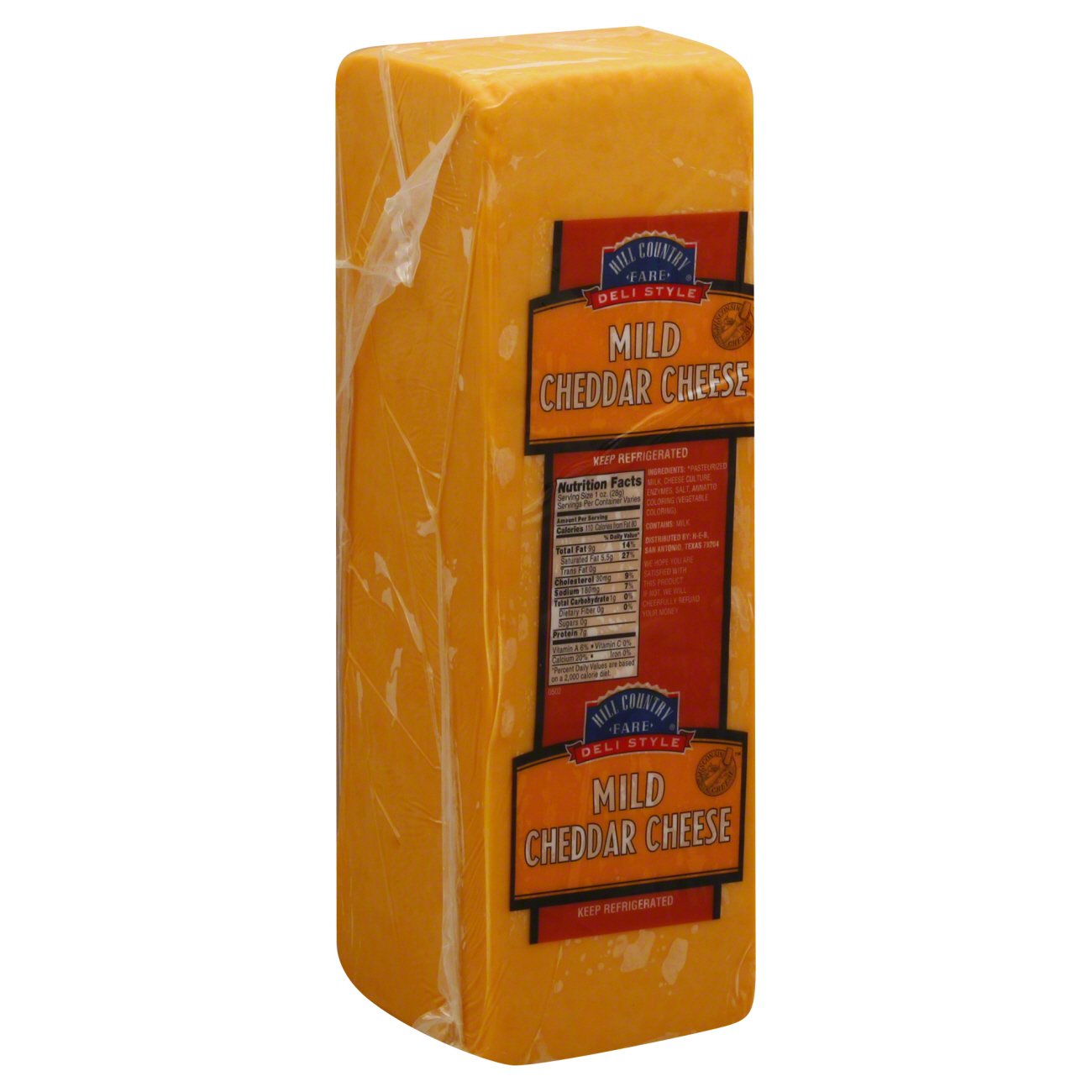 Hill Country Fare Deli-Style Mild Cheddar Cheese, Custom Sliced - Shop ...