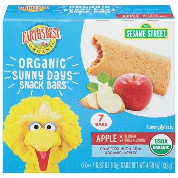 Earth's Best Organic Sunny Days Snack Bars - Apple, 7 ct