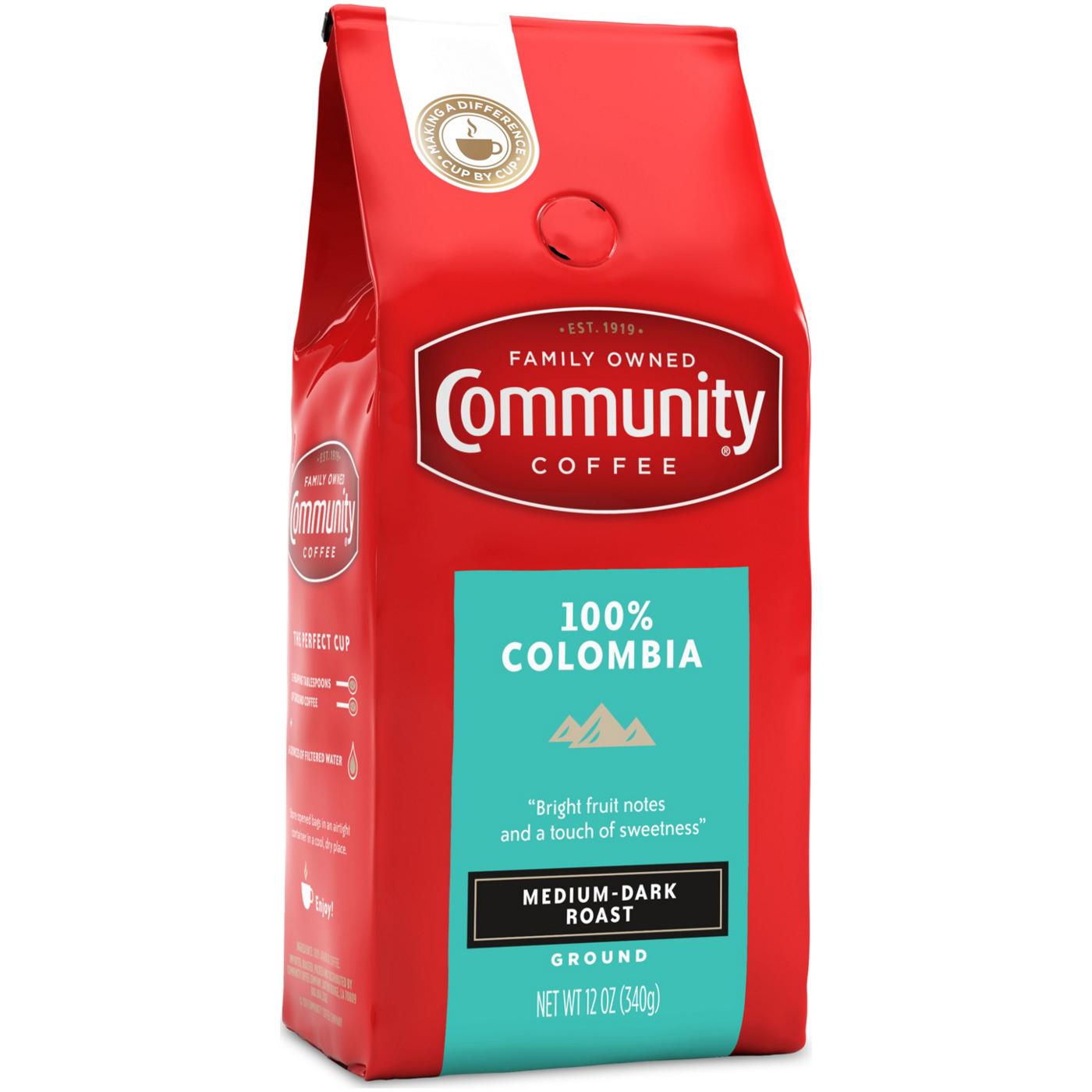 Community Coffee 100% Colombia Medium-Dark Roast Ground Coffee; image 1 of 2