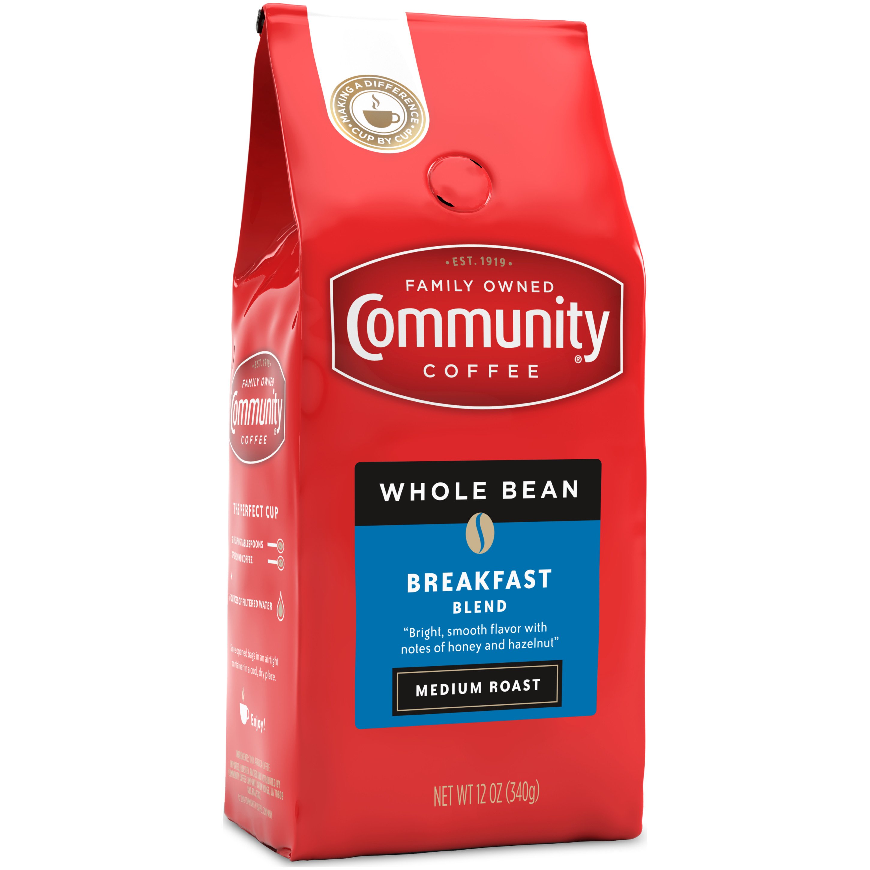 Community Coffee Breakfast Blend Medium Roast Whole Bean Coffee Shop