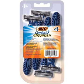 BIC Comfort 3 Advance Disposable Razor, 4 ct