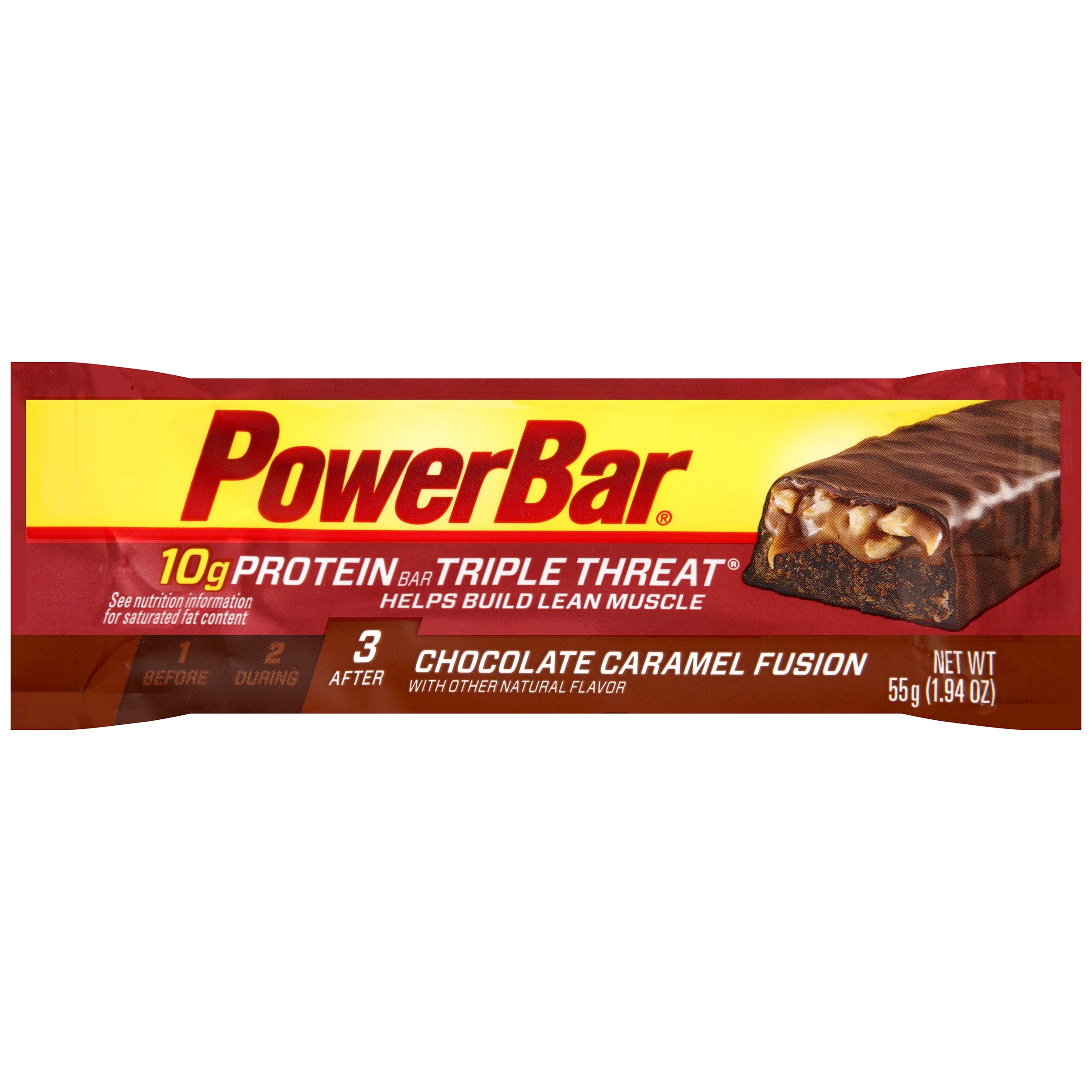 PowerBar Triple Threat Chocolate Caramel Fusion Protein Bar - Shop ...