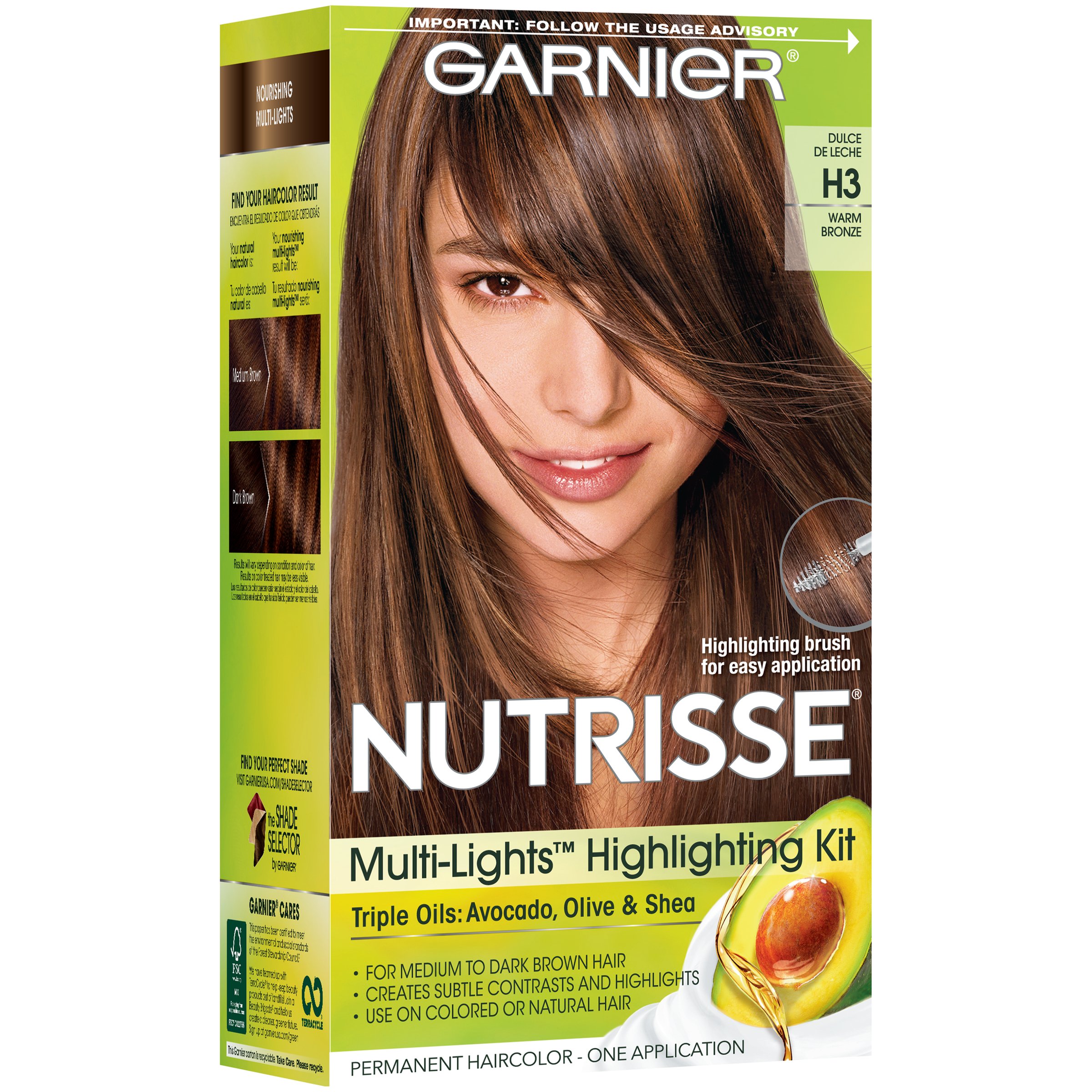 Garnier Nutrisse Nutrisse Nourishing Color Creme H3 Warm Bronze - Shop Hair  Care at H-E-B