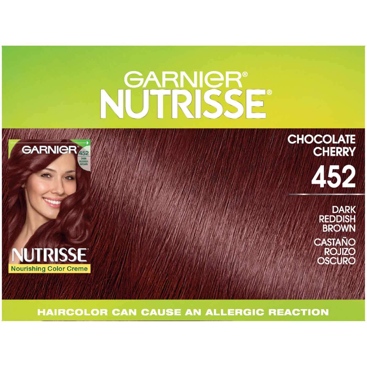 Garnier Nutrisse Nourishing Hair Color Creme with Triple Oils 452 Dark Reddish Brown; image 2 of 11