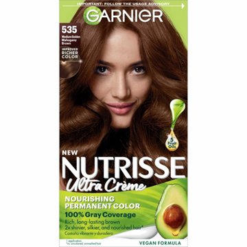 Garnier Nutrisse Nourishing Hair Color Creme - 535 Med Gold Mahogany Brown (Chocolate Caramel)