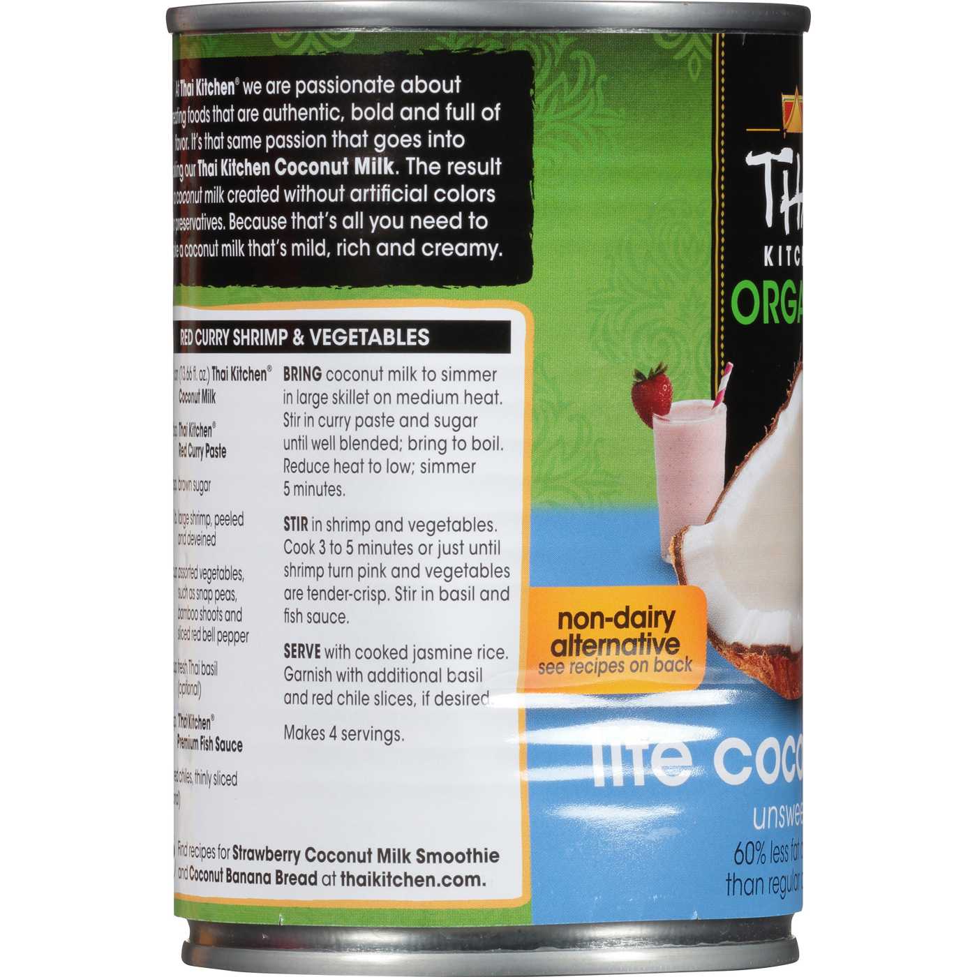 Thai Kitchen Organic Gluten Free Lite Coconut Milk Shop Milk at HEB