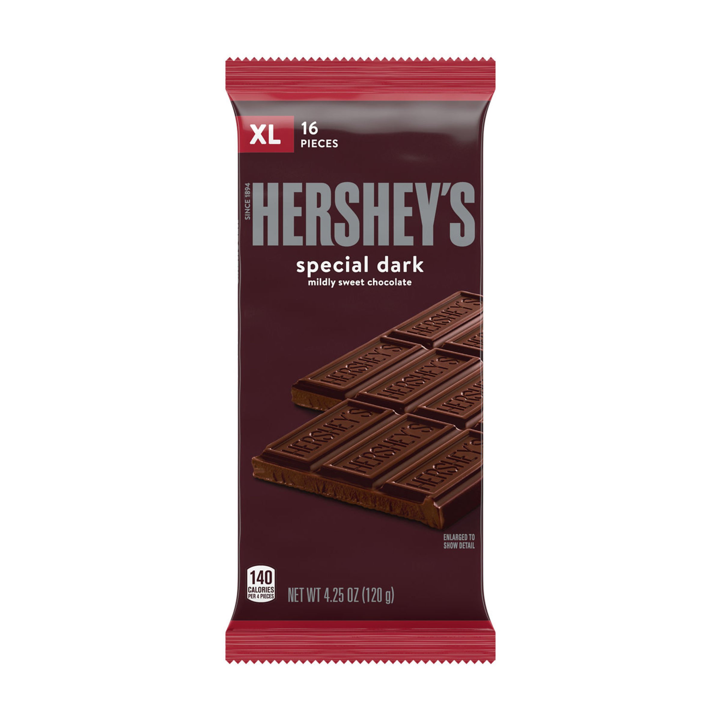 Hershey's Special Dark Mildly Sweet Chocolate XL Candy Bar, 16 pc