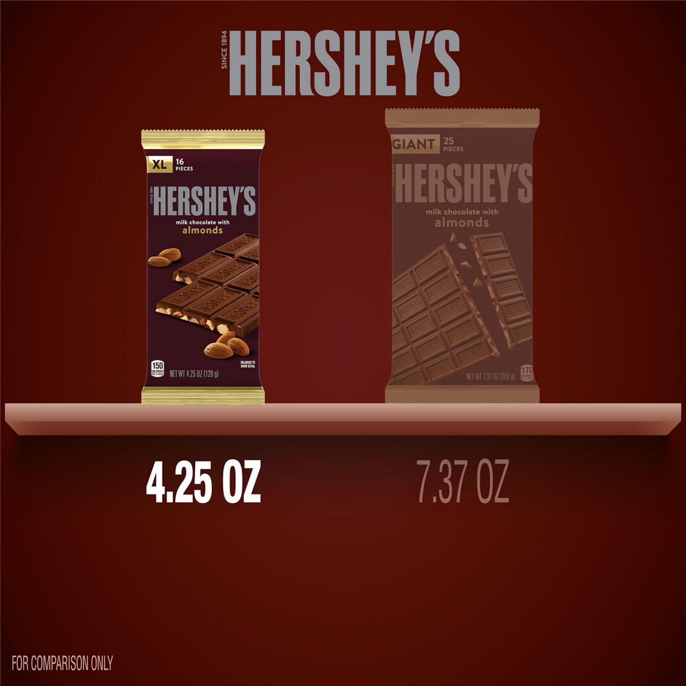 Hershey's Milk Chocolate with Almonds XL Candy Bar; image 7 of 7