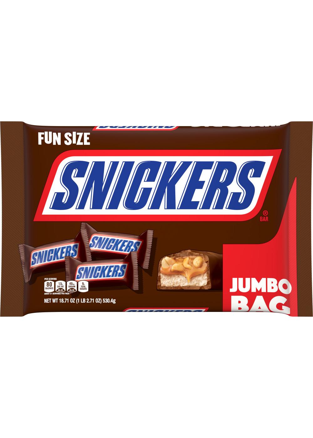 Snickers Chocolate Fun Size Candy Bars - Jumbo Bag; image 3 of 6
