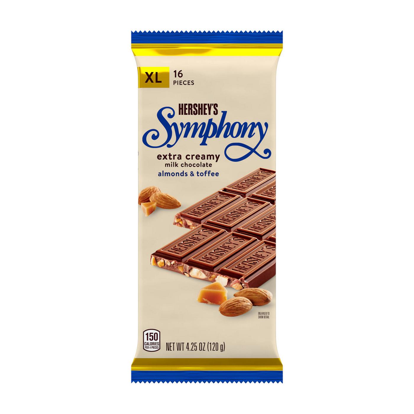 Hershey's Symphony Milk Chocolate Almonds & Toffee XL Candy Bar, 16 pc; image 1 of 6