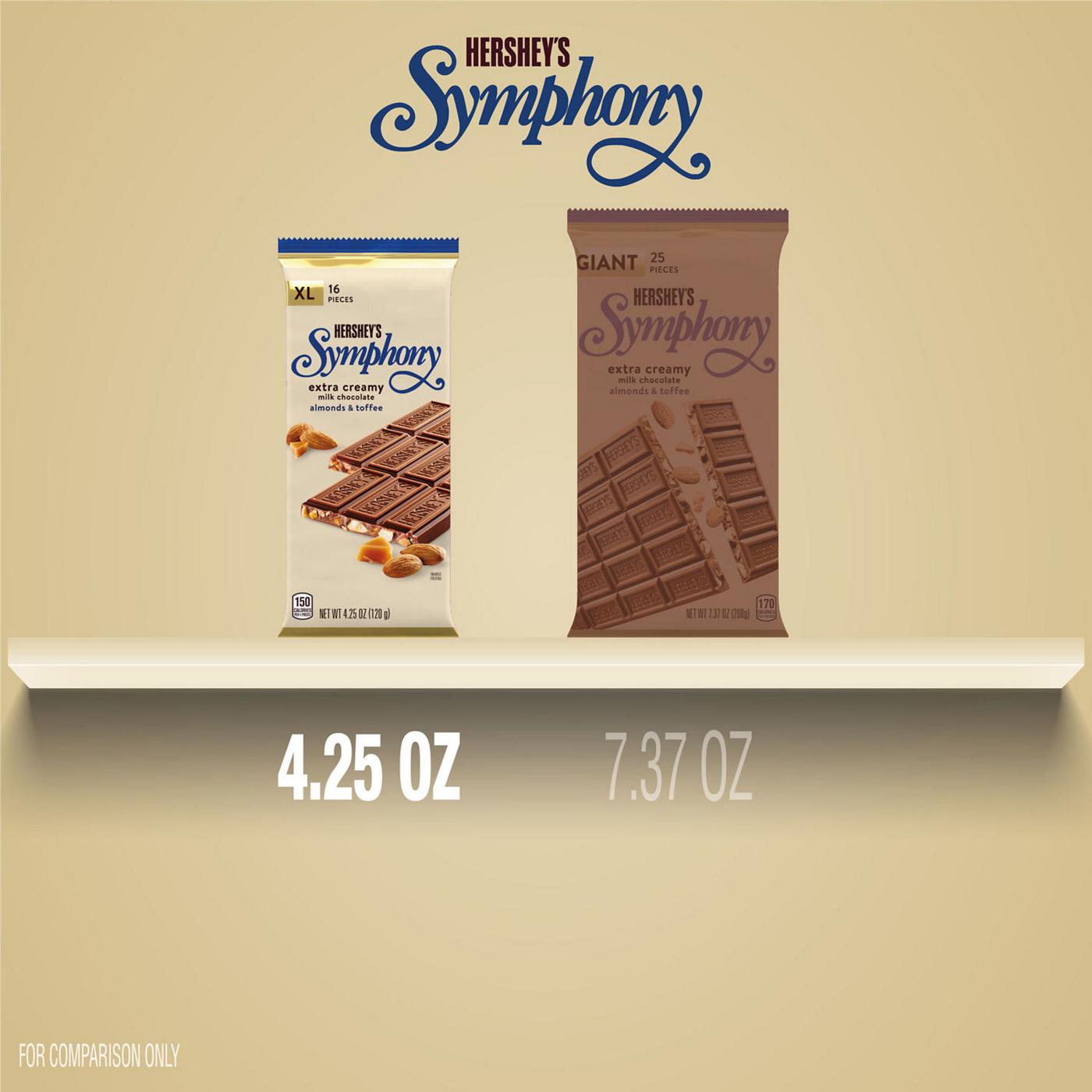 Hershey's Symphony Milk Chocolate Almonds & Toffee XL Candy Bar, 16 pc; image 3 of 7