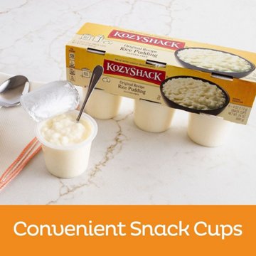 Kozy Shack Original Rice Pudding Snack Cups, 6 ct