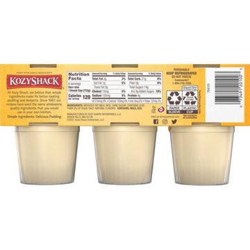 Kozy Shack Original Rice Pudding Snack Cups, 6 ct