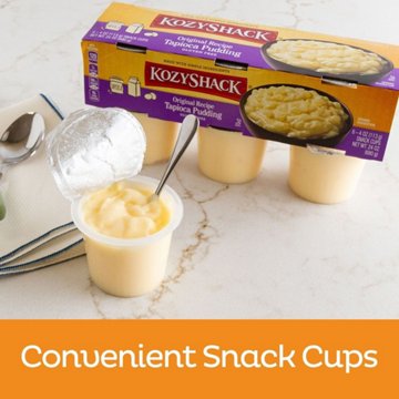 Kozy Shack Original Tapioca Pudding Snack Cups, 6 ct