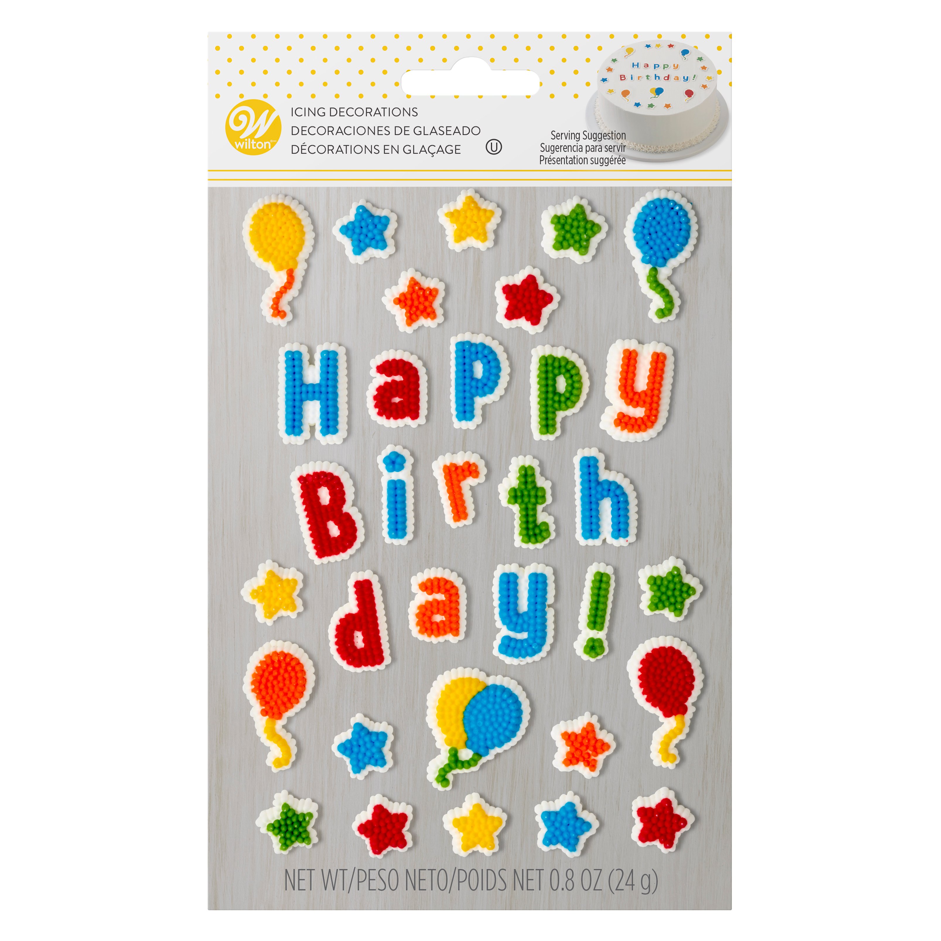 Wilton Happy Birthday Icing Decorations - Shop Icing & Decorations At H-E-B