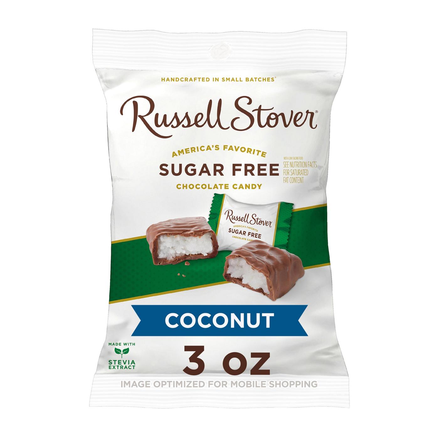 Russell Stover Chocolate Candy, Sugar Free, Peanuts, Caramel & Nougat - 3 oz